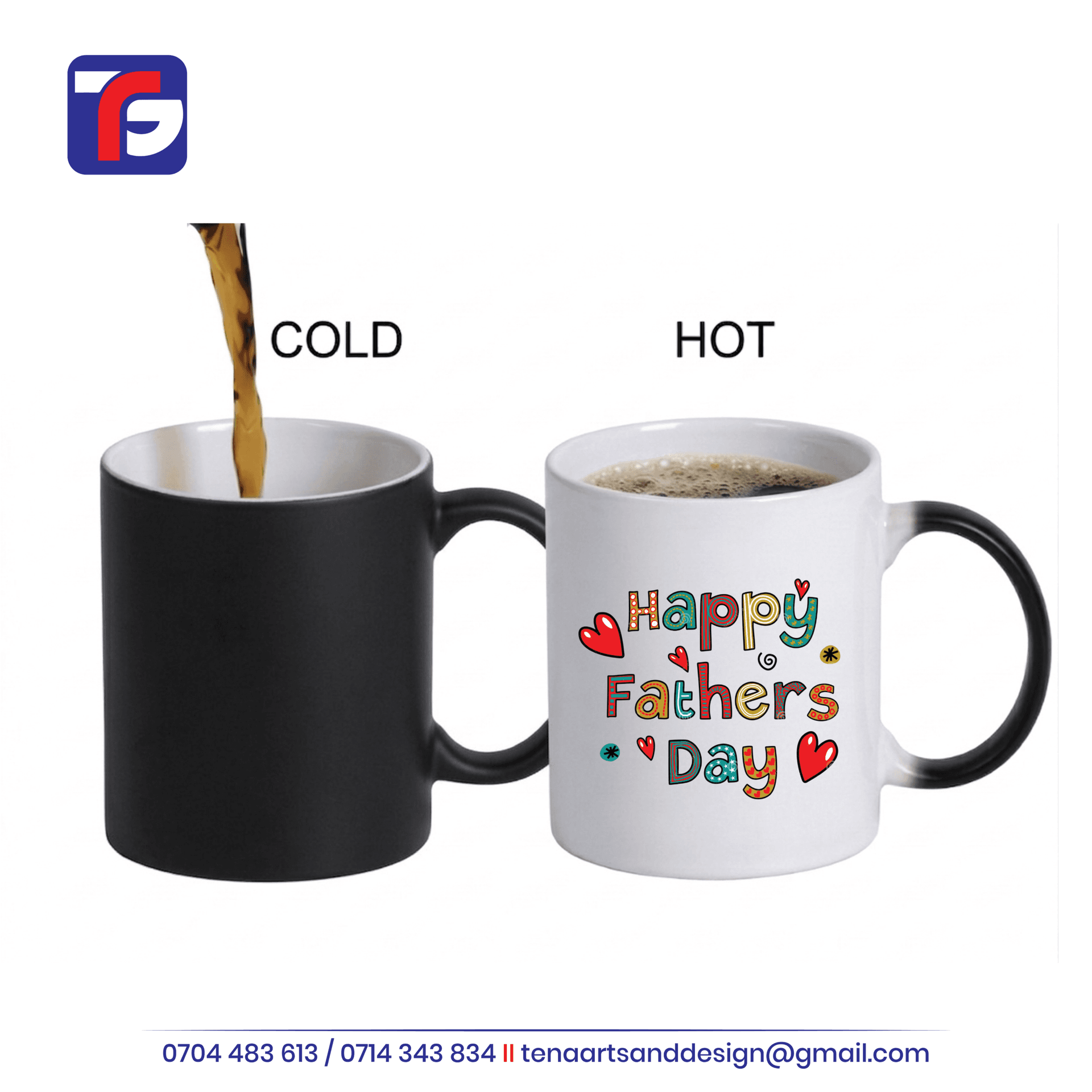 Custom Logo Colour-Changing Magic Mugs Kenya