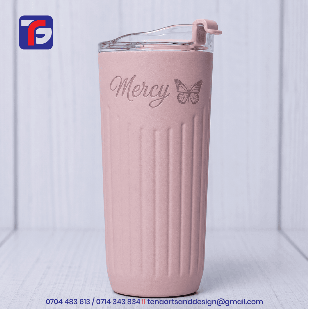Custom engraved mug Kenya – personalised name engraved on insulated mug