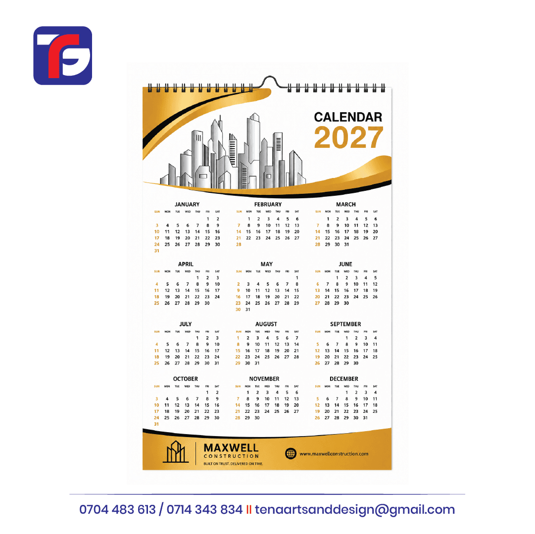 2027 Calendar Printing in Kenya — Order Corporate &amp; Branded Calendars Early