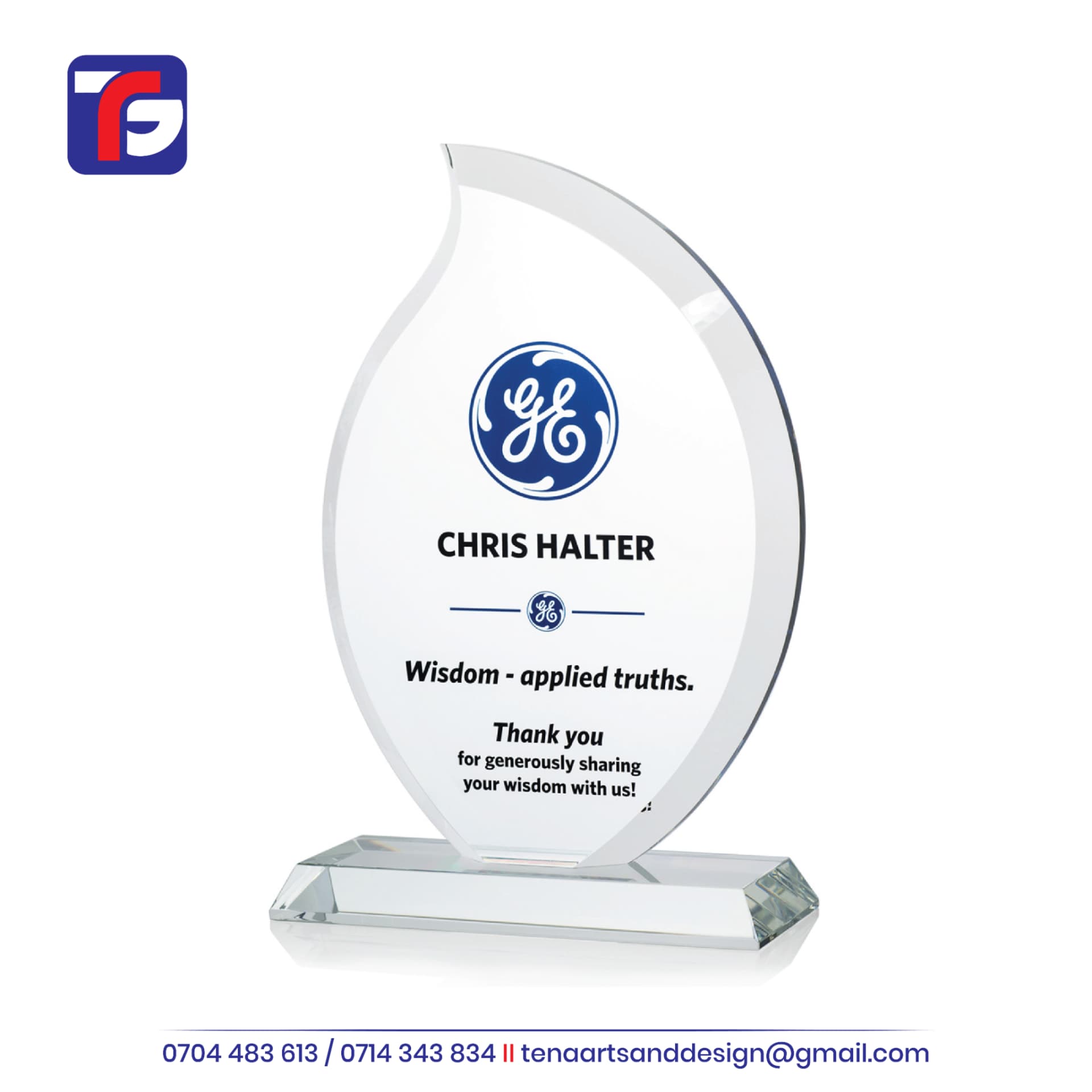 Custom Printed Award Plaque