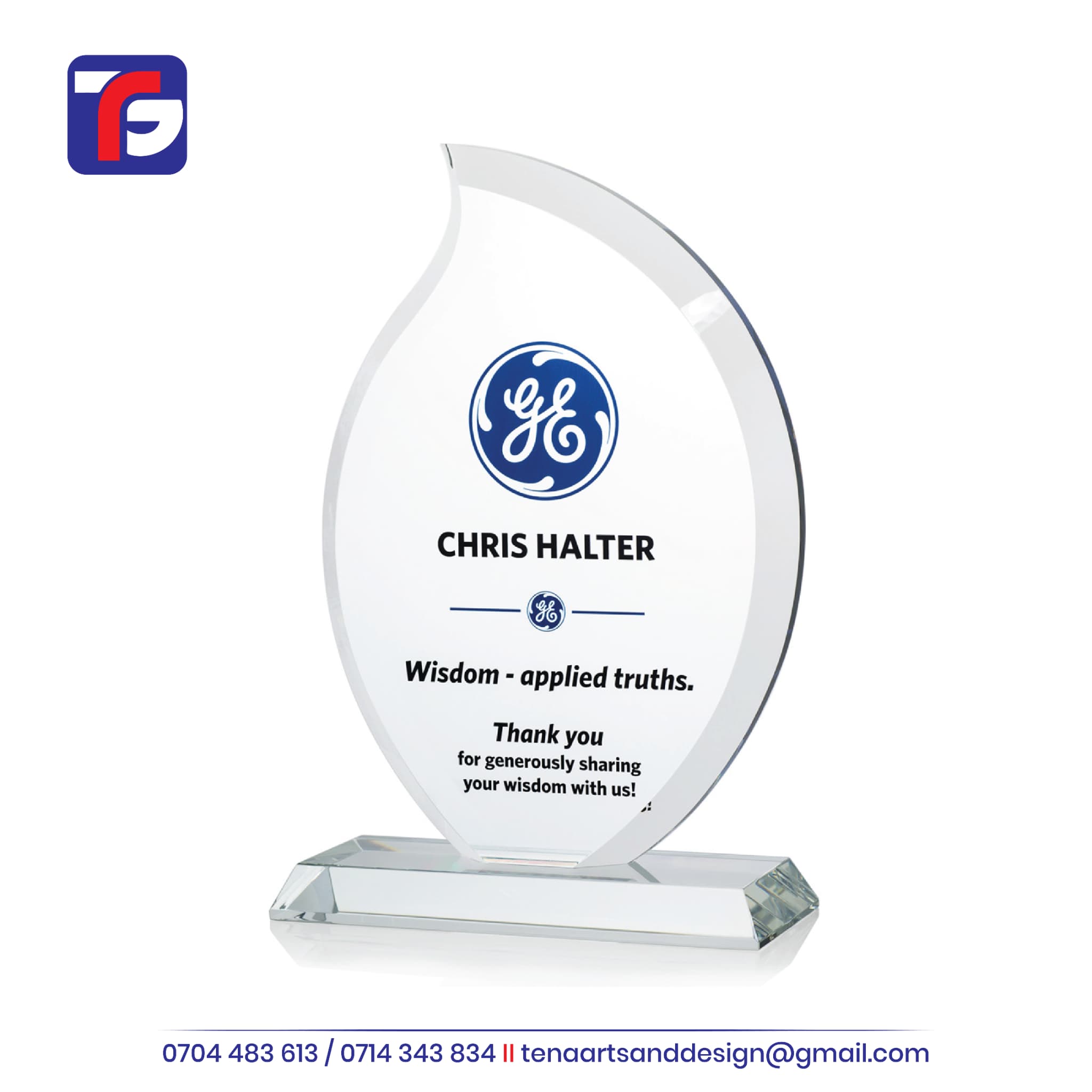 Custom Printed Award Plaque