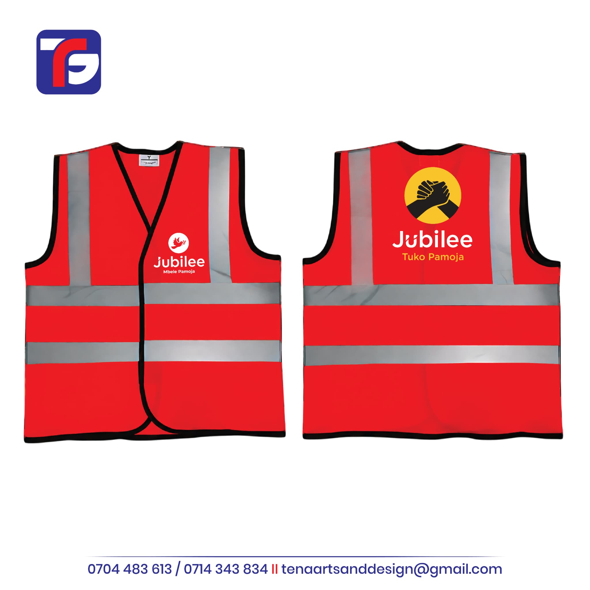 Branded Election Campaign Reflective Jacket Kenya thumbnail 2