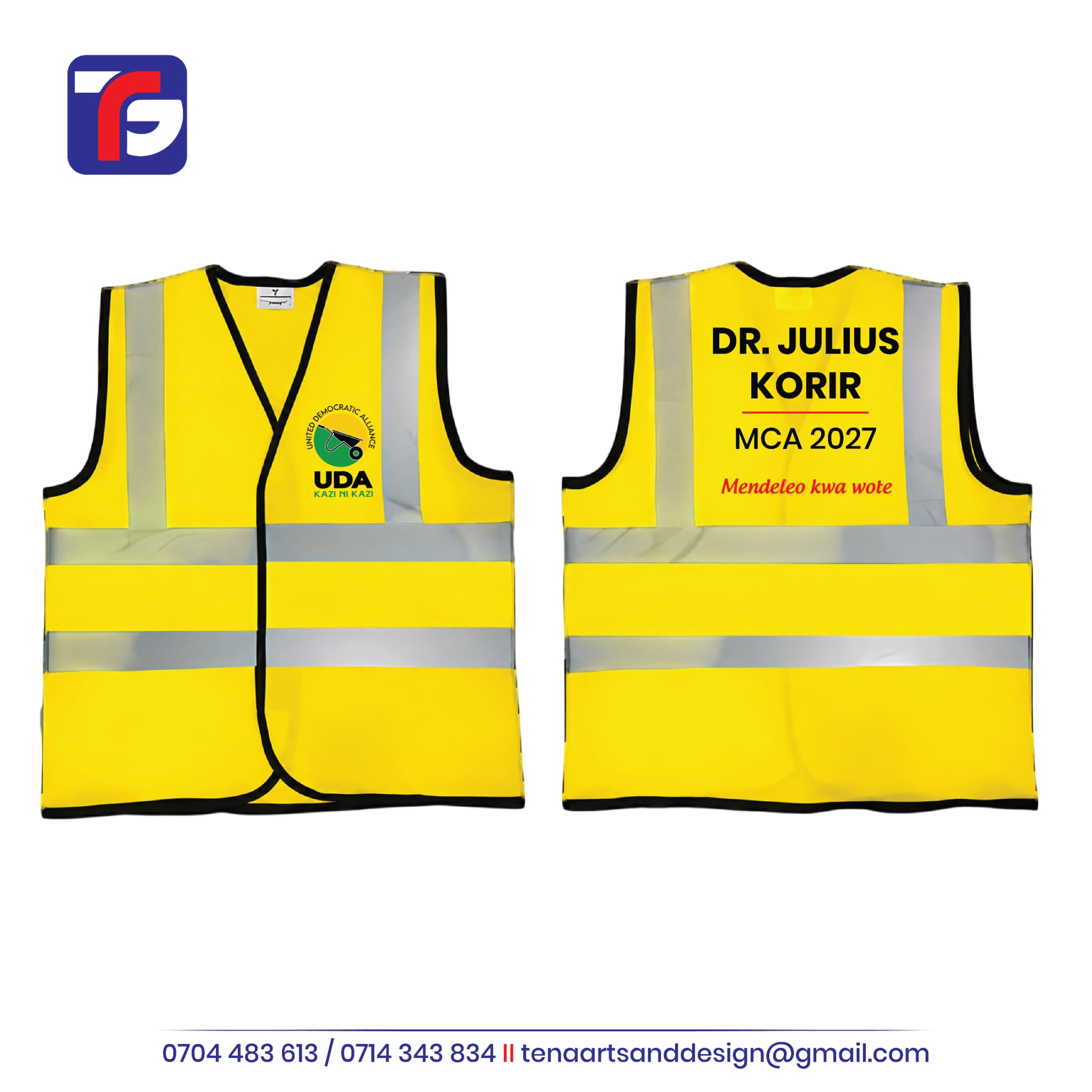 Branded Election Campaign Reflective Jacket Kenya thumbnail 3