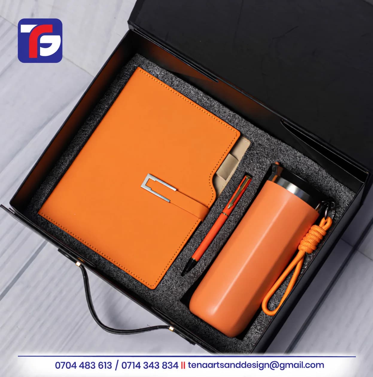 Orange Diamond Edge Gift Set Kenya, diamond edge gift kenya by Tena Graphics