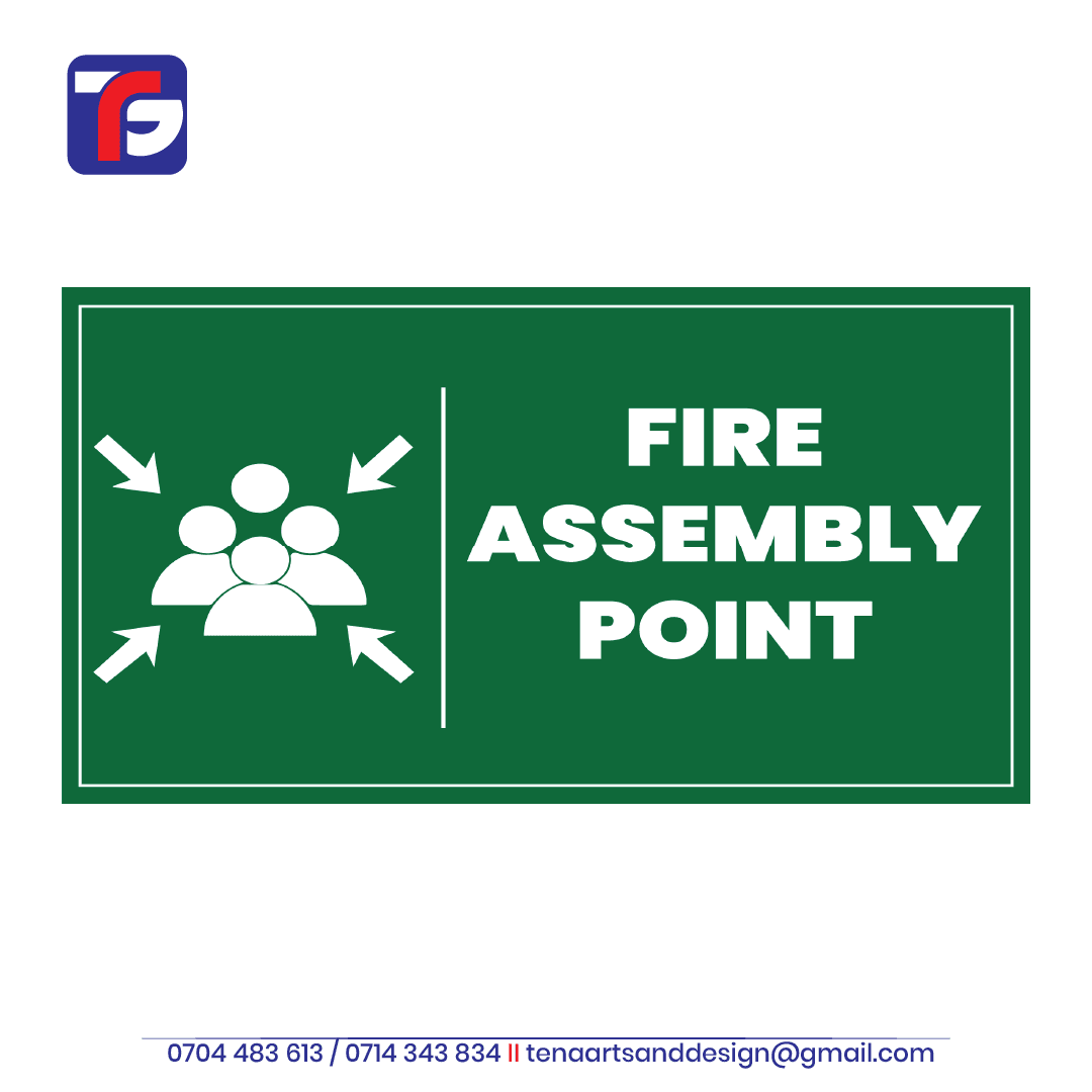 Fire Assembly Point Signage (A3 Size - 420 x 297 mm) Kenya