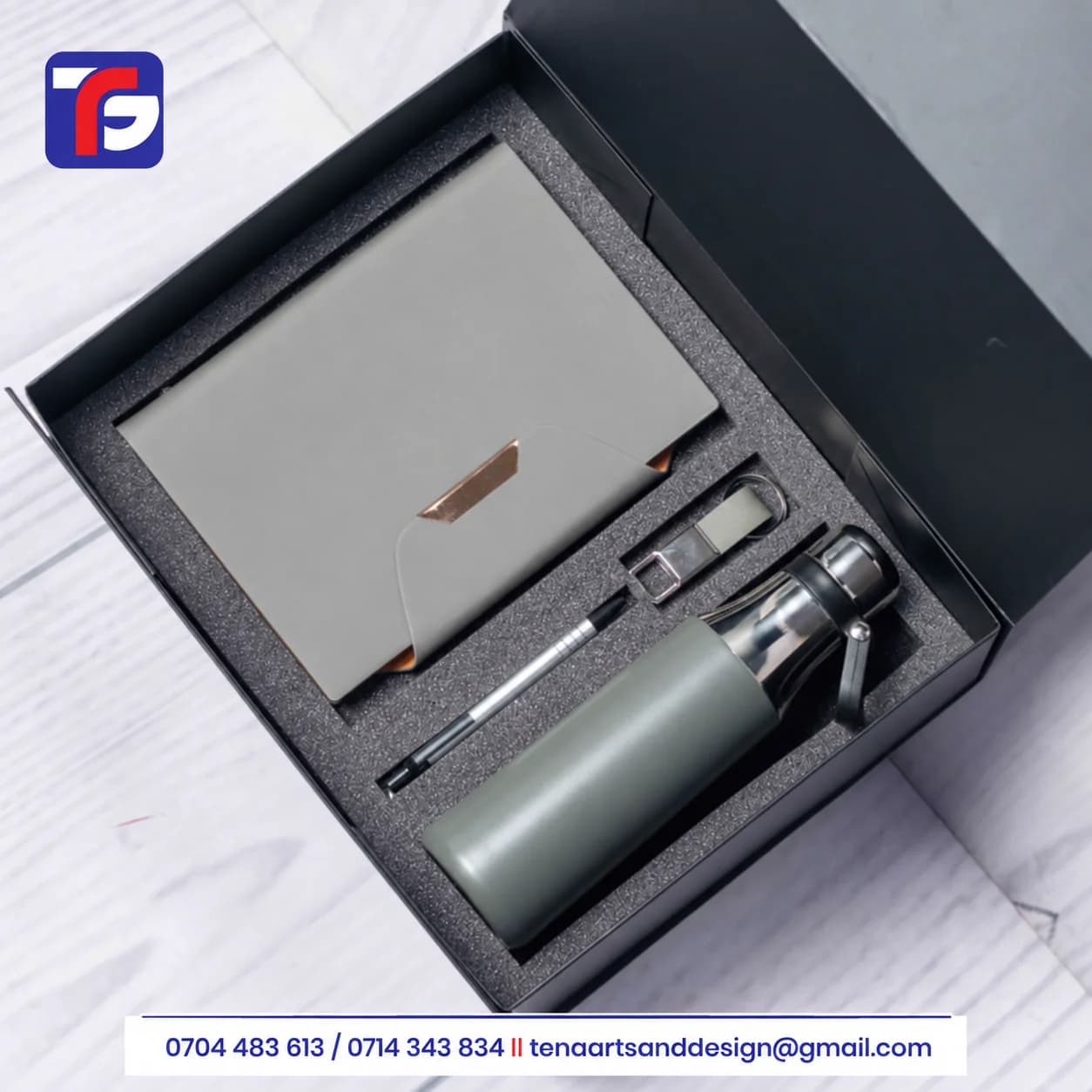 Grey Gold Strap Gift Set Kenya, gold strap gift kenya by Tena Graphics