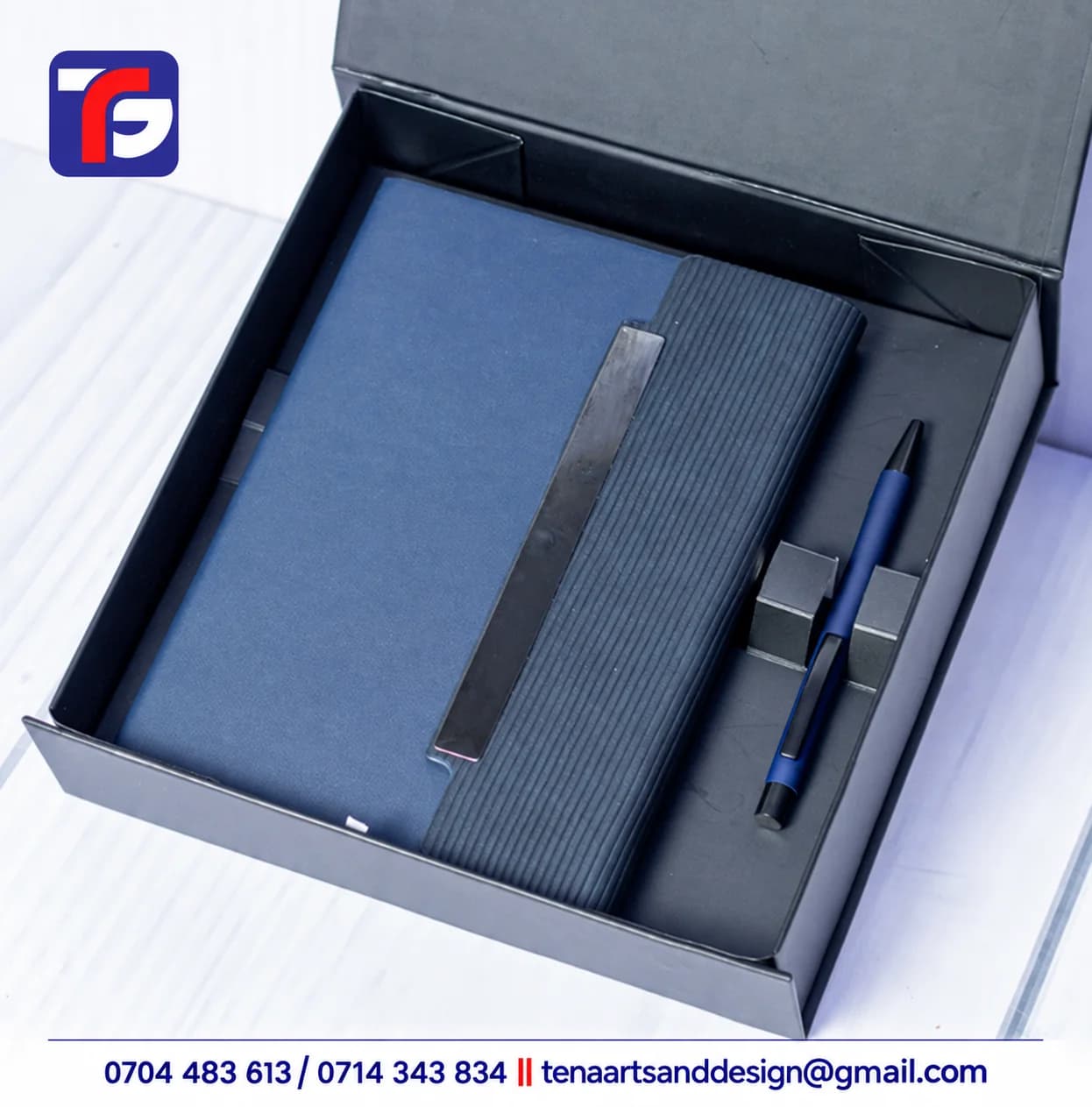 Ribbed Executive Notebook Pen Set Kenya thumbnail 5