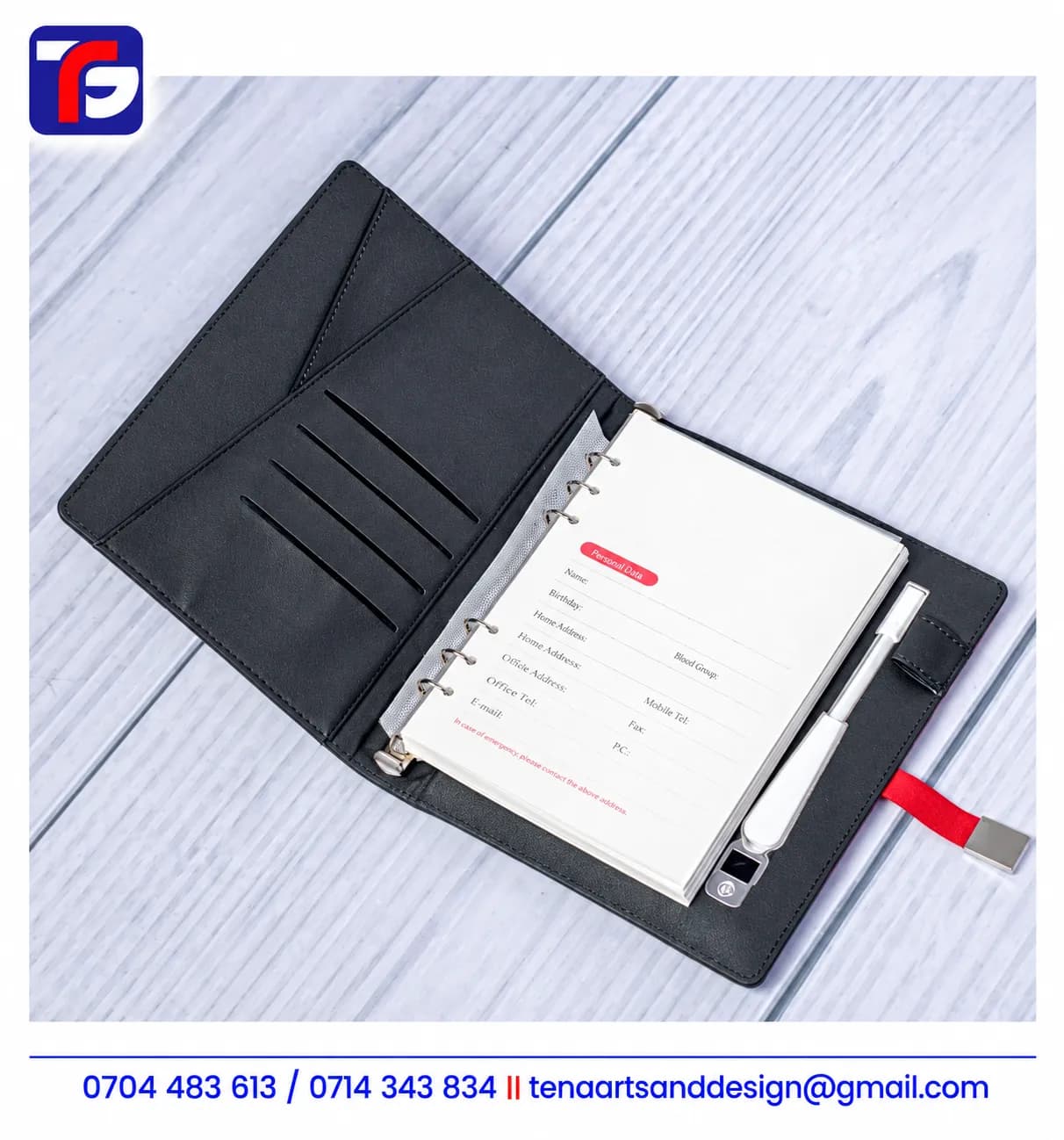 Black Power Bank Notebook Gift Set Kenya thumbnail 2