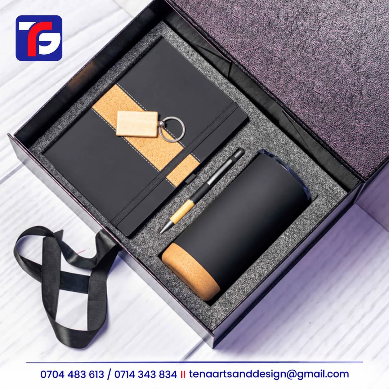 Black Natural Cork Gift Set Kenya, cork gift set kenya by Tena Graphics