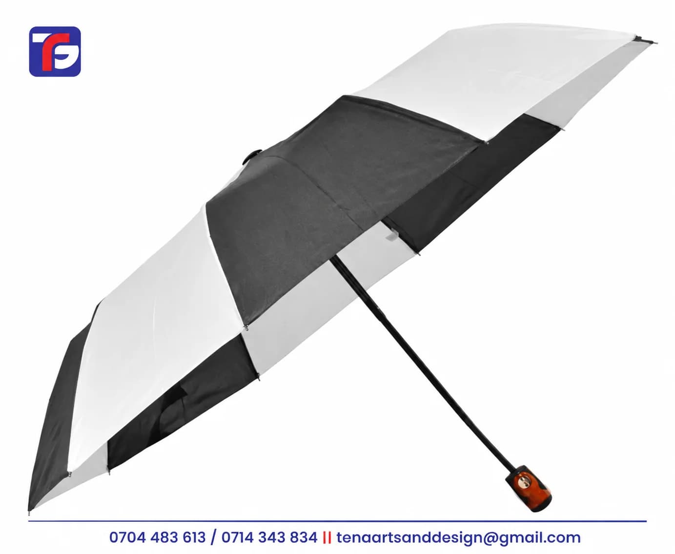 Branded 3 Fold Umbrella With Lining Kenya thumbnail 6