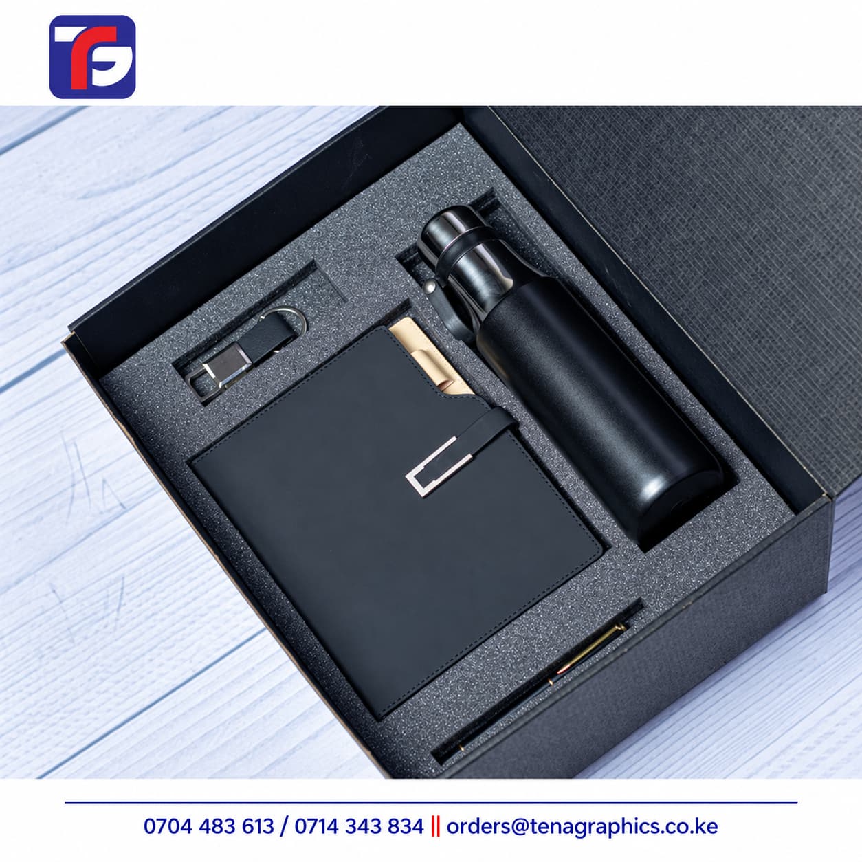 Black Arrow Flask Gift Set Kenya, arrow flask gift kenya by Tena Graphics