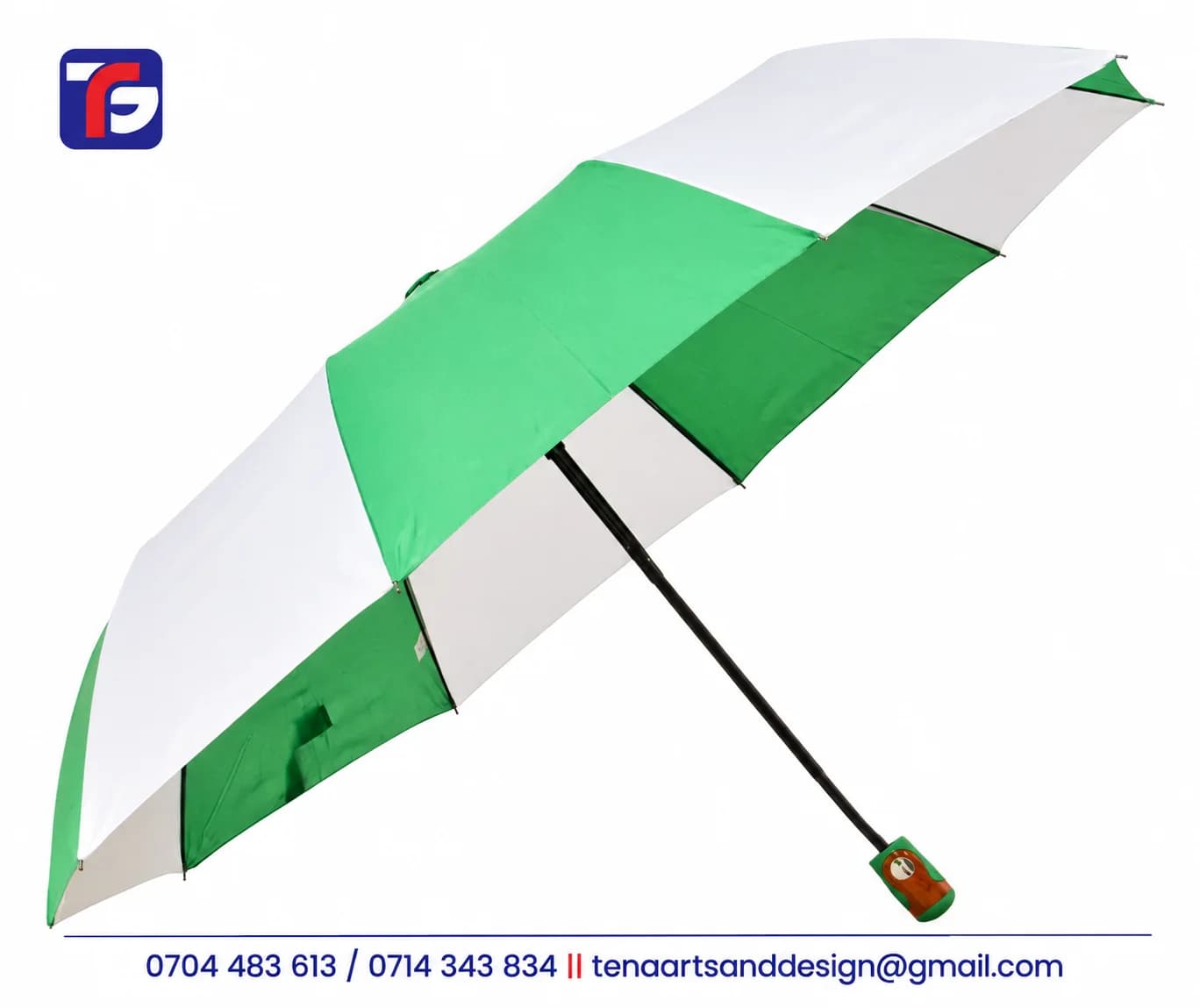 Branded 3 Fold Umbrella With Lining Kenya thumbnail 5