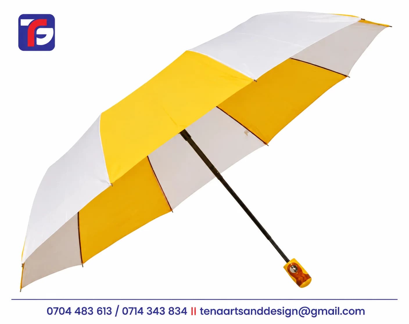 Branded 3 Fold Umbrella With Lining Kenya thumbnail 2