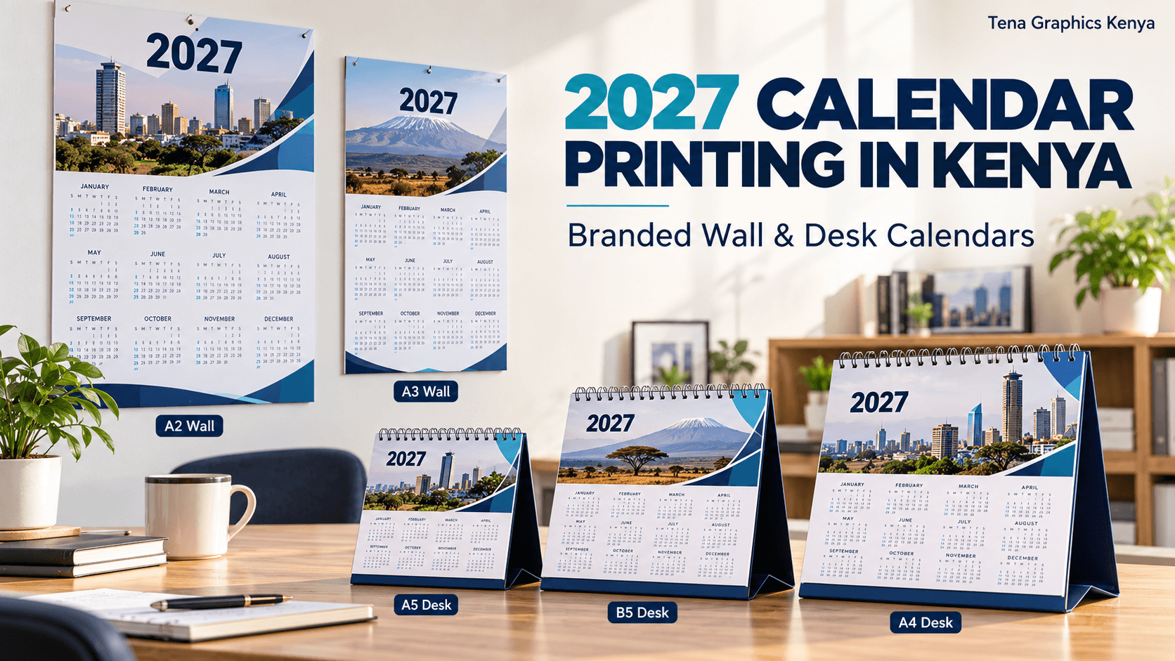 2027 Calendar Printing Prices in Kenya: A2, A3 and Desk Calendars