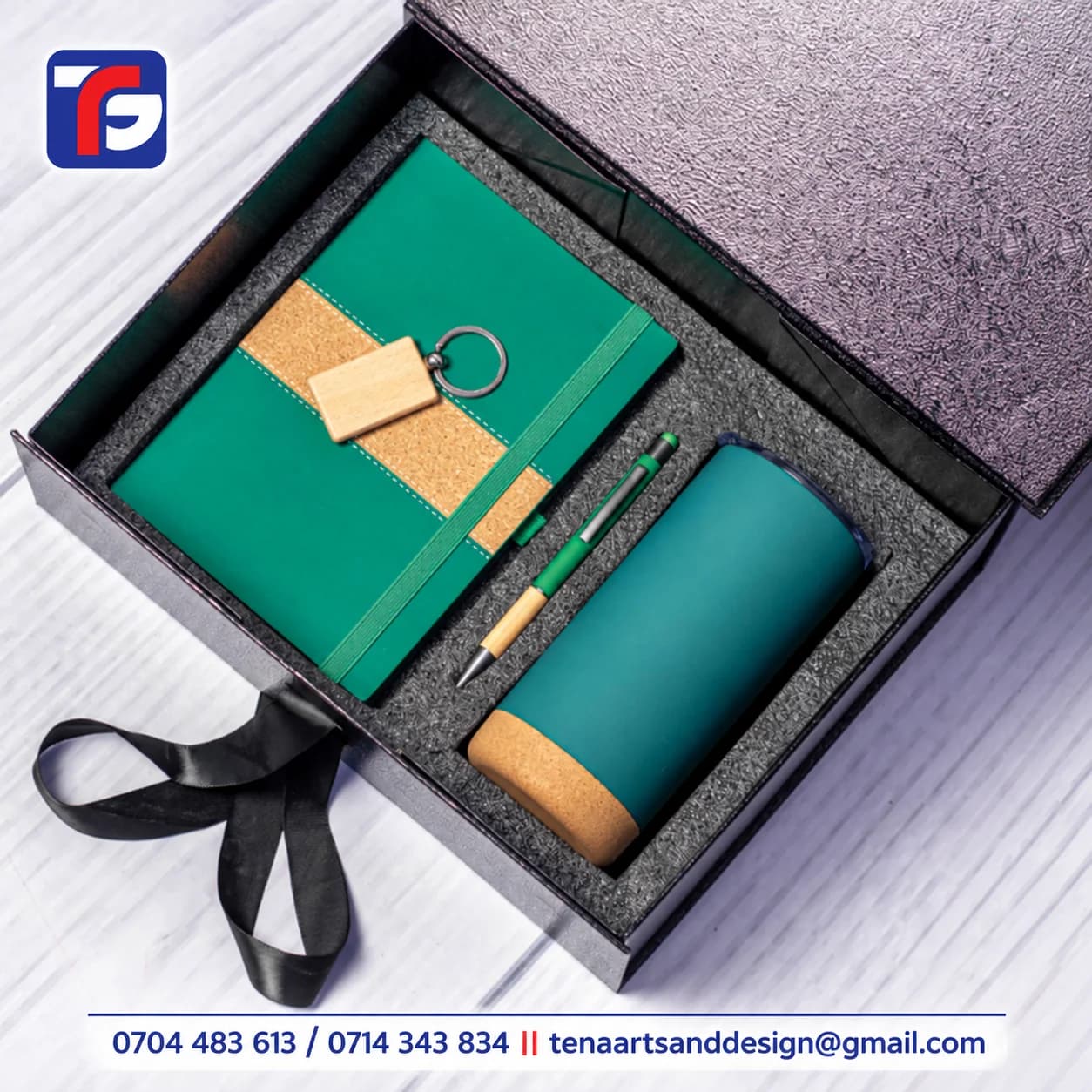 Green Natural Cork Gift Set Kenya, cork gift set kenya by Tena Graphics