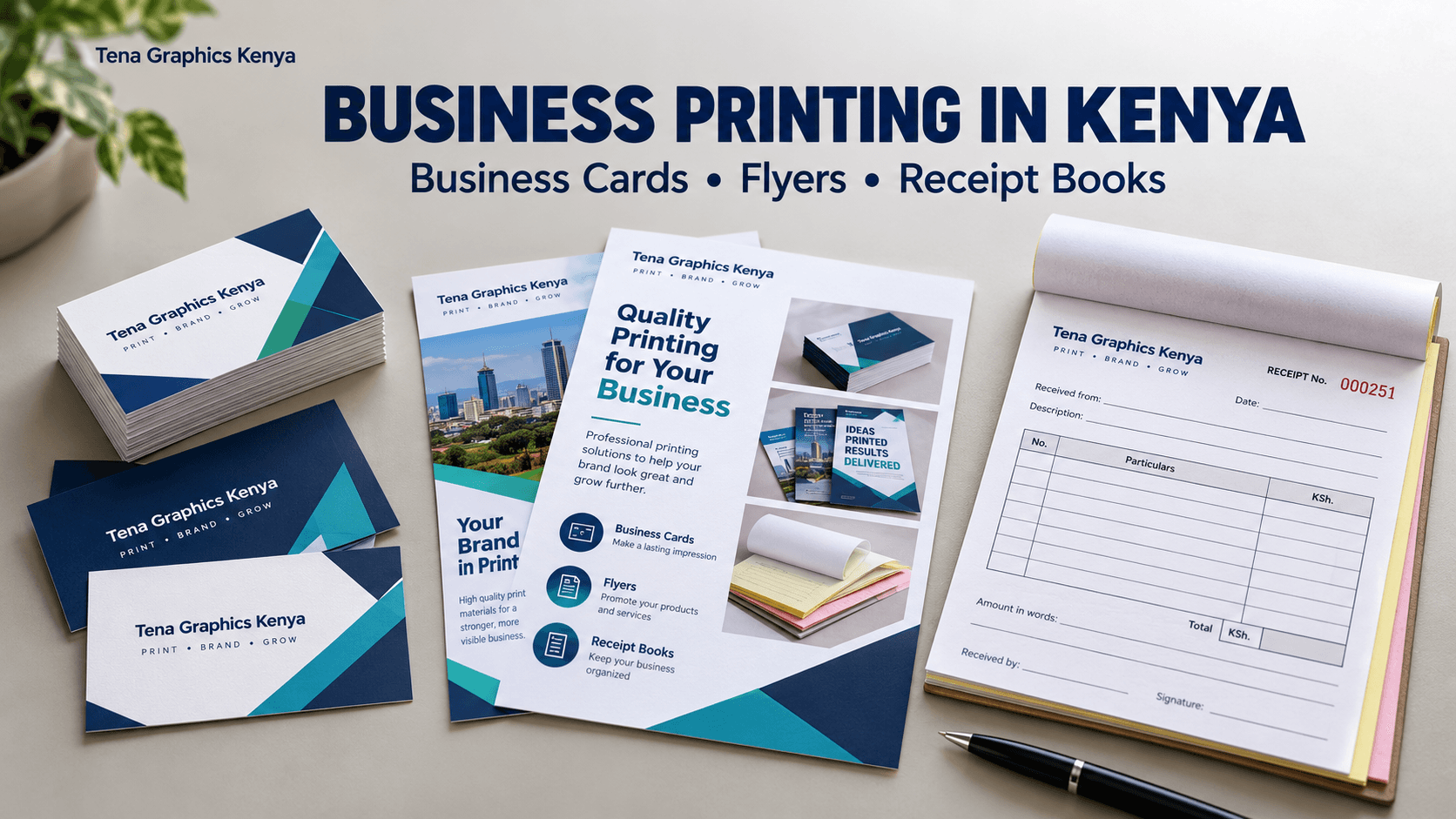 Business Printing in Kenya: How to Choose Business Cards, Flyers and Receipt Books