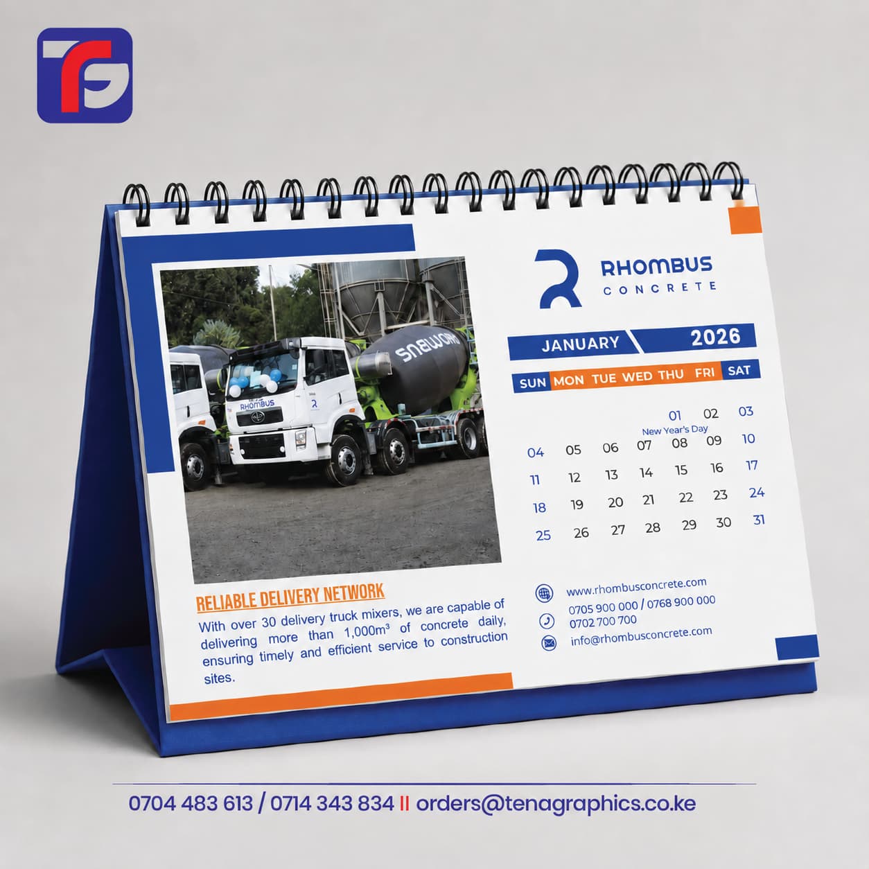 A5 2027 desk calendar printing in Kenya by Tena Graphics