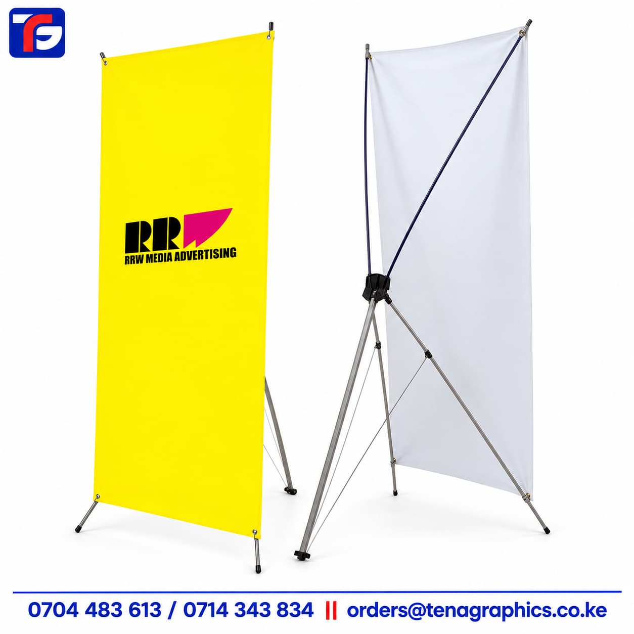 X-stand banner Kenya – portable cross-frame display stand